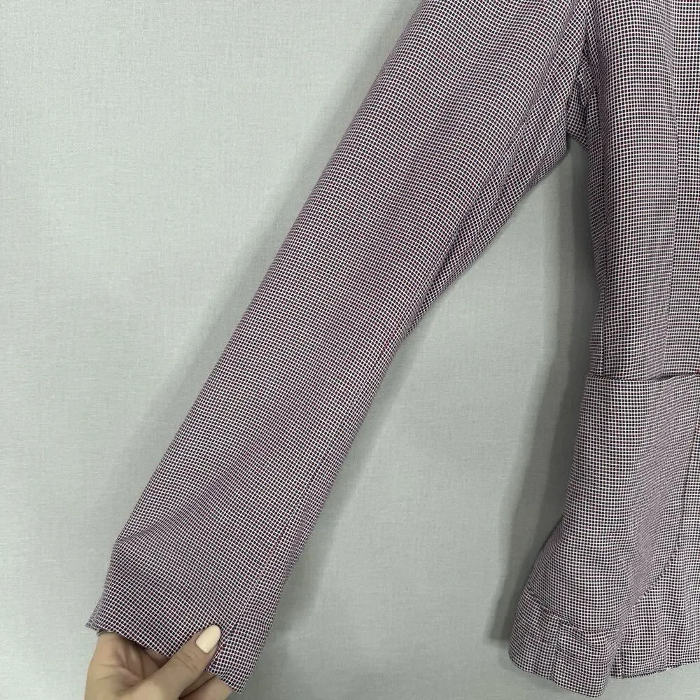 BOB Blazer Jacket Mens IT 50 Blue‎ Check Print Tailored Sport Coat Made in Italy